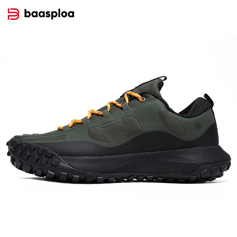 Baasploa New Men Hiking Shoes Anti Splash Water Outdoor Sneakers for Men Comfort Casual Sneakers Męskie antypoślizgowe odporne n