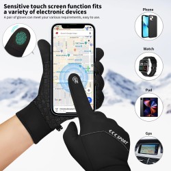 Gloves Men Women Winter Cycling Winter Gloves Touchscreen Cycling Gloves Warm Ski Gloves Non-Slip Waterproof Cycling Gloves