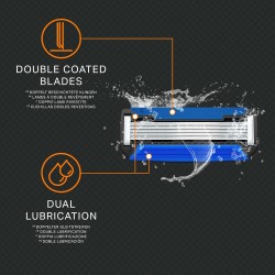 by Amazon Men's razor with 5 blades, multicolour, set of 17, 1 piece + 16 refill packs