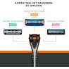 by Amazon Men's razor with 5 blades, multicolour, set of 17, 1 piece + 16 refill packs